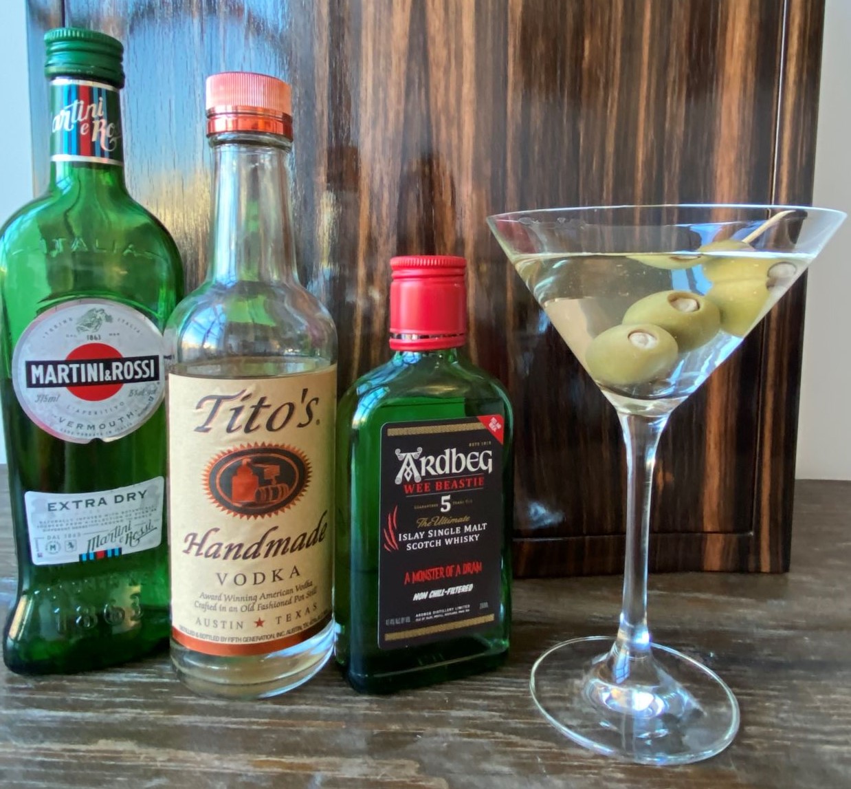 “Ardbeg Olive” Vodka Martini